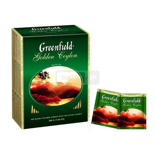 Greenfield-გრინფილდი შავი ჩაი ერთჯერად პაკეტებში 2გრ 100ც